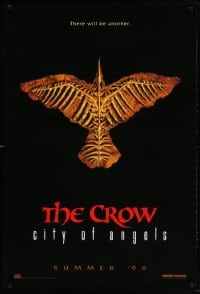 4r599 CROW: CITY OF ANGELS teaser DS 1sh 1996 Tim Pope directed, cool image of the bones of a crow!