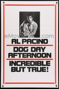 4r624 DOG DAY AFTERNOON teaser 1sh 1975 Al Pacino, Sidney Lumet bank robbery crime classic!