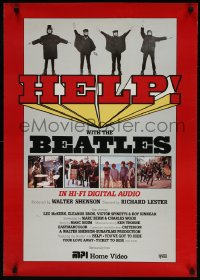 4r075 HELP 24x33 video poster R1987 great images of The Beatles, John, Paul, George & Ringo!