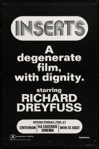 4r718 INSERTS style B teaser 1sh 1976 x-rated Richard Dreyfuss, a degenerate film with dignity!
