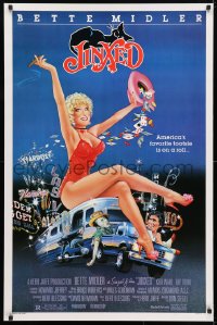 4r727 JINXED 1sh 1982 directed by Don Siegel, sexy Bette Midler gambling artwork!