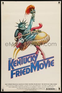 4r733 KENTUCKY FRIED MOVIE 1sh 1977 John Landis directed comedy, wacky tennis shoe art!