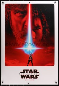 4r741 LAST JEDI teaser DS 1sh 2017 Star Wars, incredible sci-fi image of Hamill, Driver & Ridley!