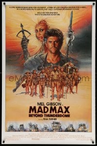 4r760 MAD MAX BEYOND THUNDERDOME int'l 1sh 1985 art of Mel Gibson & Tina Turner by Richard Amsel!