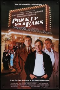 4r836 PRICK UP YOUR EARS 1sh 1987 Gary Oldman, Vanessa Redgrave, Alfred Molina