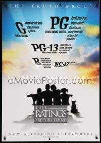 4r847 RATINGS ARE YOUR FRIEND 27x39 1sh 2000 MPAA film rating informational poster!