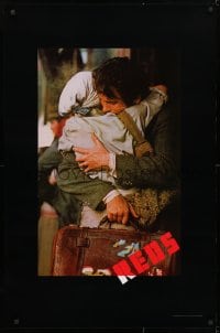 4r853 REDS 1sh 1981 image of star/director Warren Beatty as John Reed & Diane Keaton in Russia!