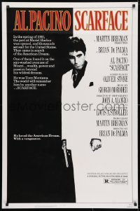 4r874 SCARFACE 1sh 1983 Al Pacino as Tony Montana, Brian De Palma, Oliver Stone!