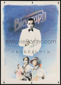 4r255 CASABLANCA 25x35 special poster 1985 Humphrey Bogart, Ingrid Bergman, Michael Curtiz classic!