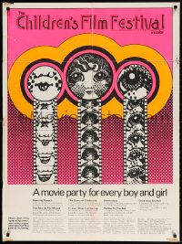 4r024 CHILDREN'S FILM FESTIVAL 30x40 Canadian film festival poster 1966 party for every boy & girl