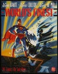 4r263 DC COMICS 17x22 special poster 1990 Steve Rude cover art, Superman, Batman, World's Finest!