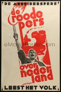 4r264 DE ARBEIDERSPERS 20x30 Dutch modernist poster 1930s Dutch Social Democratic Workers' Party!
