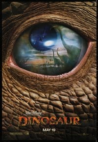 4r273 DINOSAUR 19x27 special poster 2000 Disney, great image of prehistoric world in dinosaur eye!