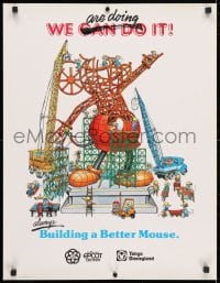 4r284 EPCOT CENTER TOKYO DISNEYLAND 20x26 special poster 1978 Always Building a Better Mouse!