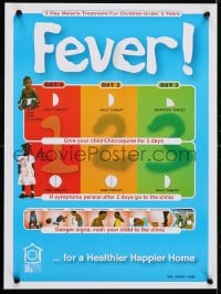 4r303 FEVER 15x20 Ghanaian special poster 1990s malaria treatment for a healthier happier home!