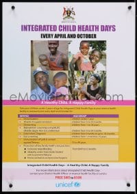 4r328 INTEGRATED CHILD HEALTH DAYS 17x24 Ugandan special poster 2000s United Nations Children's Fund!