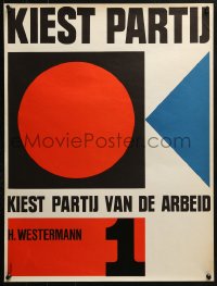 4r341 KIEST PARTIJ 18x24 Dutch special poster 1960s build a political party, cool design!