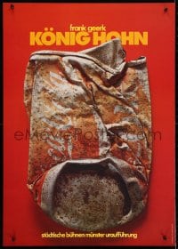 4r209 KONIG HOHN 23x33 German stage poster 1970s art of crushed Coca-Cola can by Holger Matthies!