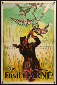 4r123 LA FUSIL DARNE 19x29 French advertising poster 1948 hunter shooting birds by Cappiello!