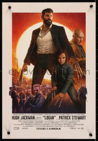4r067 LOGAN IMAX mini poster 2017 Jackman in the title role as Wolverine, claws out, top cast!