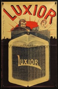 4r364 LUXIOR 16x24 French special poster 1910s art of couple behind the wheel by Henry Privat!