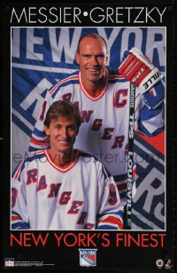 4r370 MESSIER GRETZKY NEW YORK'S FINEST 22x35 special poster 1996 NY Rangers Mark and Wayne!