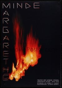 4r210 MINDE MARGARETHC 23x33 German stage poster 1990s cool fiery image by Hannes Fabig!
