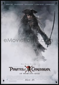 4r399 PIRATES OF THE CARIBBEAN: AT WORLD'S END 2-sided 19x27 special poster 2007 Johnny Depp & cast