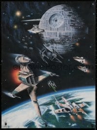 4r417 RETURN OF THE JEDI fan club 20x27 special poster 1983 George Lucas classic, space battle, fan club!