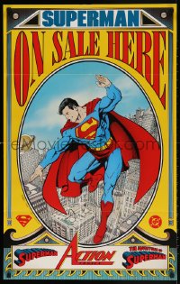 4r442 SUPERMAN 22x35 special poster 1989 comic superhero, Superman, Action Comics!