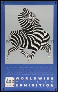 4r111 VICTOR VASARELY CIRCLE GALLERY 30x48 museum/art exhibition 1989 art of zebras by Vasarely!