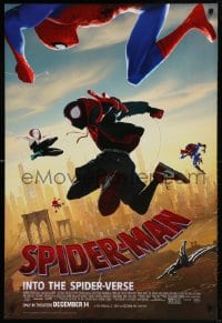 4r908 SPIDER-MAN INTO THE SPIDER-VERSE advance DS 1sh 2018 Nicolas Cage in title role, Steinfeld!