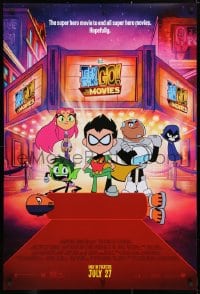 4r935 TEEN TITANS GO! TO THE MOVIES advance DS 1sh 2018 hero movie to end all super hero movies!