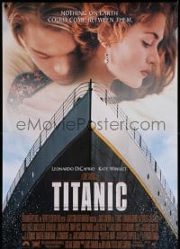 4r946 TITANIC DS 1sh 1997 Leonardo DiCaprio, Kate Winslet, directed by James Cameron!