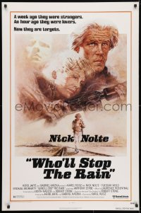 4r980 WHO'LL STOP THE RAIN 1sh 1978 artwork of Nick Nolte & Tuesday Weld by Tom Jung!