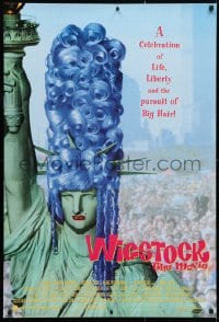 4r981 WIGSTOCK 1sh 1995 drag queen festival documentary, wild image of Statue of Liberty w/wig!