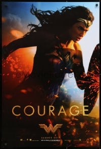 4r987 WONDER WOMAN teaser DS 1sh 2017 sexiest Gal Gadot in title role/Diana Prince, Courage!