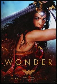 4r989 WONDER WOMAN teaser DS 1sh 2017 sexiest Gal Gadot in title role/Diana Prince, Wonder!