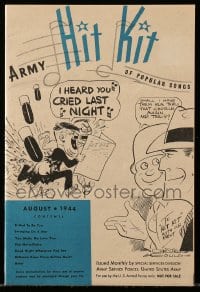 4s020 ARMY HIT KIT OF POPULAR SONGS magazine 1944 cool Chester Gould Dick Tracy/Hitler cover art!