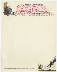 4s303 SLEEPING BEAUTY 9x11 letterhead R1970 Walt Disney cartoon fairy tale fantasy classic!