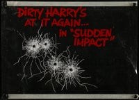 4s190 SUDDEN IMPACT 11x15 window cling 1983 makes it look like Dirty Harry shot your window!