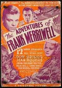 4s541 ADVENTURES OF FRANK MERRIWELL pressbook 1936 Don Briggs as fiction's greatest hero, rare!