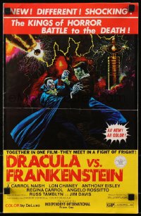 4s653 DRACULA VS. FRANKENSTEIN pressbook 1979 vampire comes to life to the sounds of rock & horror!