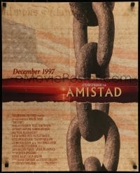 4s380 AMISTAD promo brochure 1997 unfolds to 21x26 poster, also advertises Peacemaker & Mousehunt!