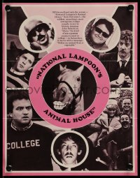 4s382 ANIMAL HOUSE 4x9 promo brochure 1978 John Belushi, completely different, ultra rare & early!
