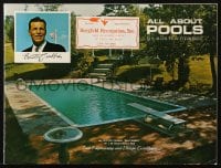 4s394 BUSTER CRABBE promo brochure 1971 All About Pools!