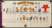 4s451 LOONEY TUNES TV promo brochure 1997 unfolds to 11x20 poster giving character information!