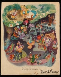 4s014 ALICE IN WONDERLAND 8x10 special poster 1951 Walt Disney Lewis Carroll classic, wonderful art!