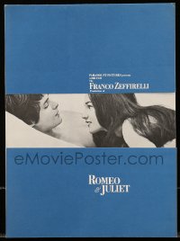 4s486 ROMEO & JULIET promo brochure 1969 Zeffirelli's version of Shakespeare's play, different!