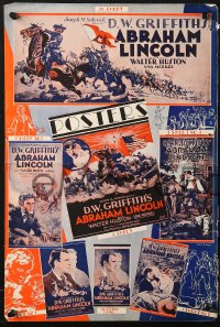 4s539 ABRAHAM LINCOLN pressbook 1930 Walter Huston as Abe, directed by D.W. Griffith, ultra rare!